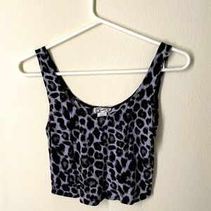 Animal print crop top